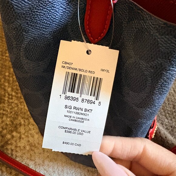 Rowan Bucket Bag In Signature Canvas - Picture 6 of 10